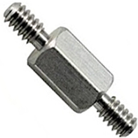 20502-H-SS-.281-1 M/M STDF 3/16 HEX X 9/32 L, 4-40 THD SS