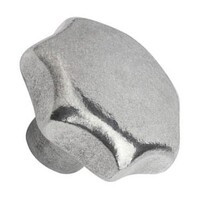 40785 TUMBLED STAR GRIP KNOB AL