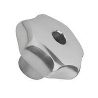 40821 POLISHED STAR GRIP KNOB SS